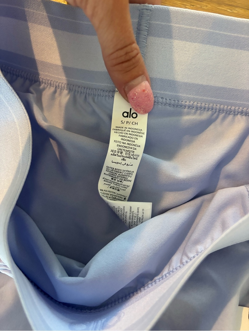 ALO Yoga Match Point Tennis Skirt Skort w/ Shorts Light Provence Blue Small NWT - Picture 12 of 12